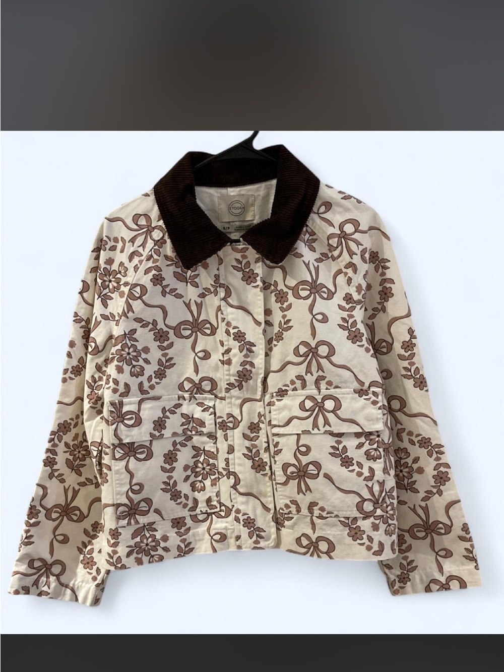 NWOT Stoosh bow print barn coat size medium super cute M